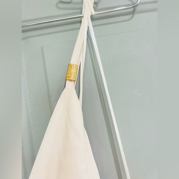 Zara Jumpsuit wide leg with cut out details size med in a ivory cream color - Picture 8 of 12